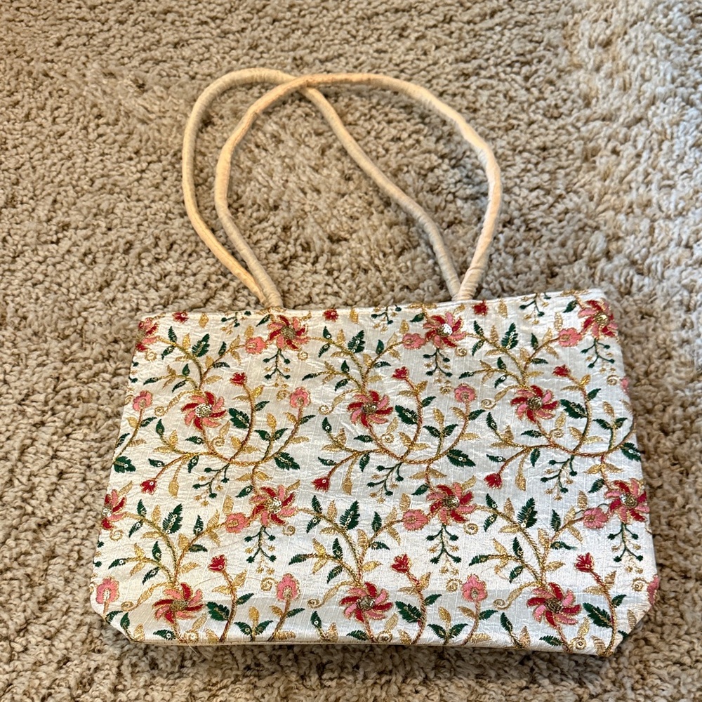 Floral Embroidered Tote Bags (Multiple available)